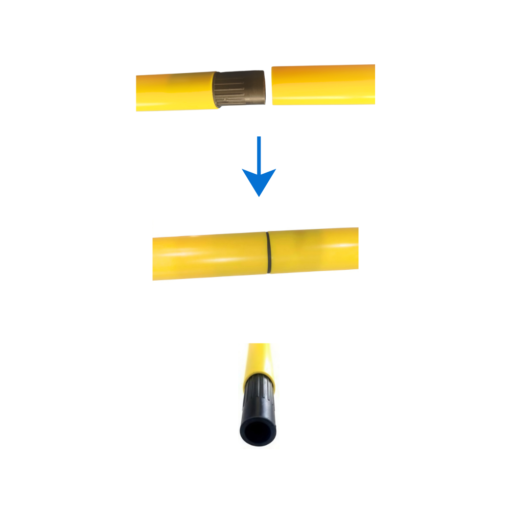 abs 1" pole, two pieces